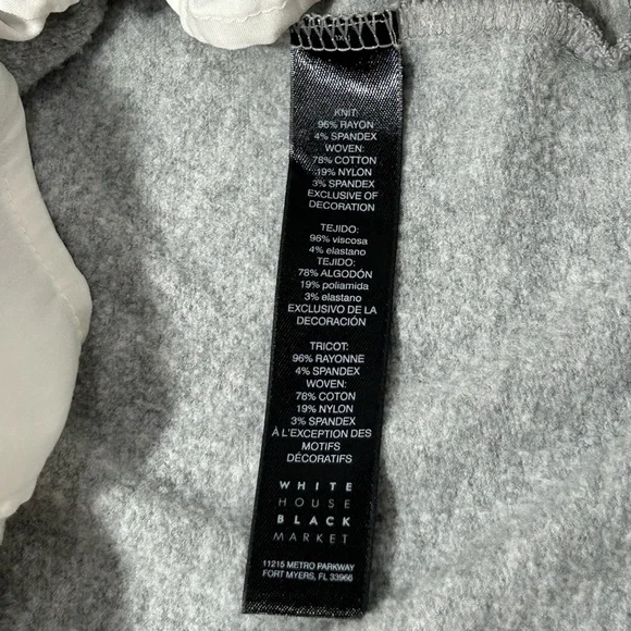 WHBM Long Sleeve Lace Up Sweatshirt with Faux Layer Shirt, Women’s size XS - Picture 10 of 10